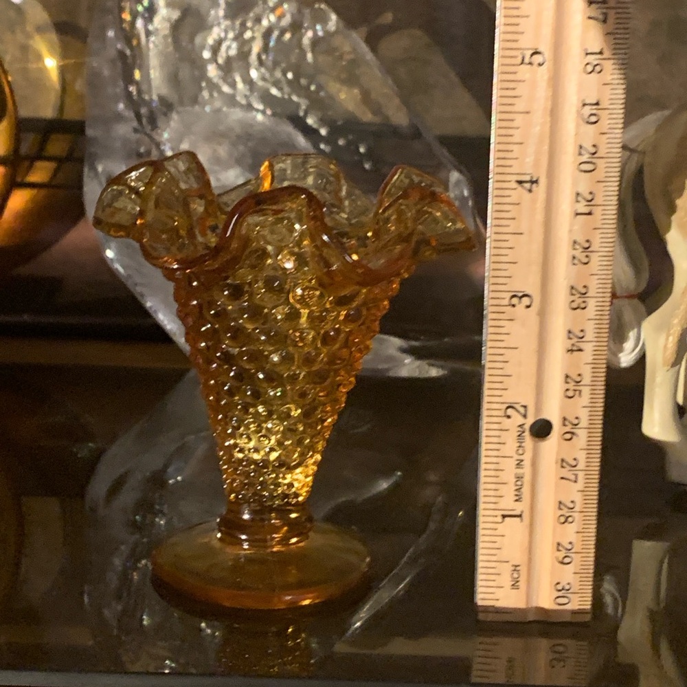 Vintage Fenton Art Glass Hobnail Miniature Vase